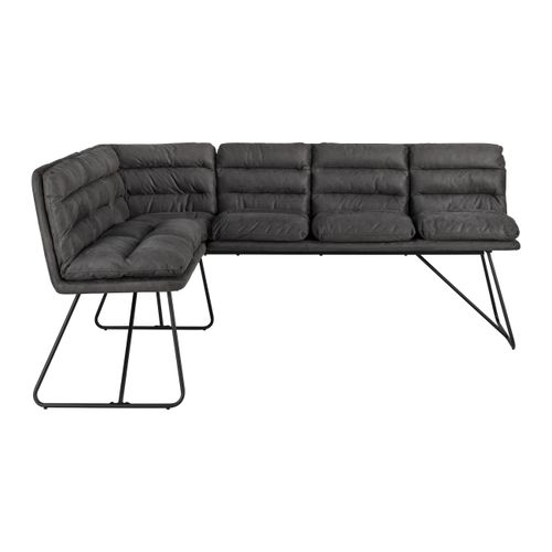 Sitzbank Kona Dunkelgrau Webstoff Gepolstert