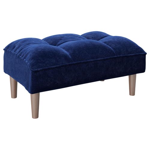 Hocker Scarlett Blau Samt