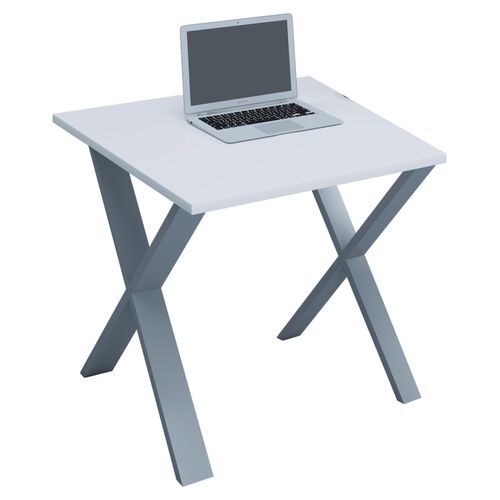 Schreibtisch Lona Silberfarben/Weiß