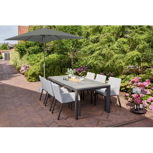 Sonnenschirm BHT 300x256x200 cm Anthrazit/Olivgrün