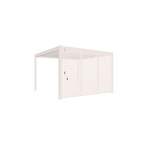 Pavillon-Seitenteil ca. 123x235 cm Aluminium Weiß