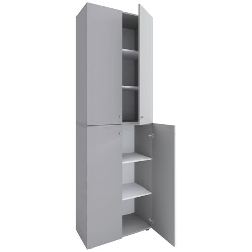 Schuhschrank LONA Grau ca. 70x220x40 cm