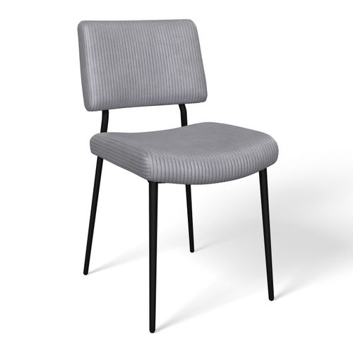 Stuhl Elia Grau Cord Gepolstert