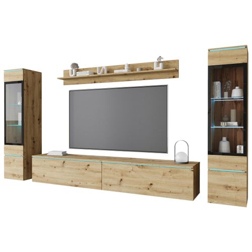 Wohnwand Vera II 4-tlg. ca. 240x130 cm Eiche Artisan