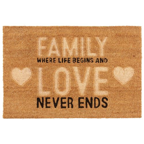 Fußmatte Family in Braun ca.40x60cm