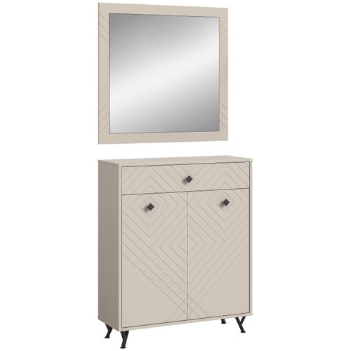 Garderobe Notes 2-teilig ca.80x190x35cm Sandbeige