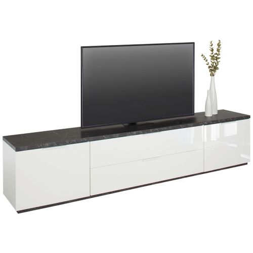 Lowboard in Anthrazit/Weiß