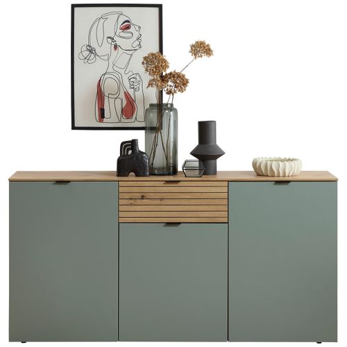 Sideboard Memphis Grün/Eiche Artisan