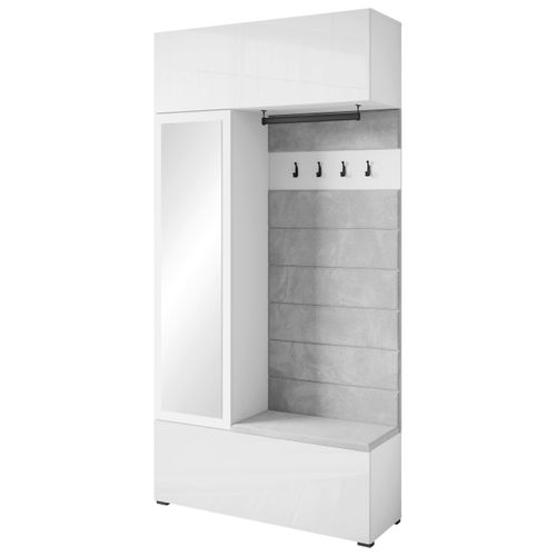 Garderobe Tejo Weiß hochglanz