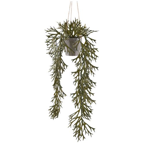 Kunstpflanze Geweihfarn II Olivgrün