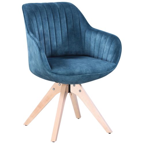 Armlehnstuhl in Türkis/Naturfarben