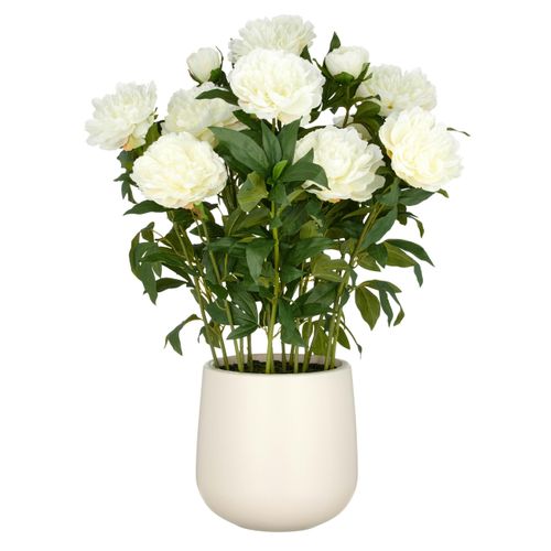 Kunstpflanze Peonien Creme ca. 80cm