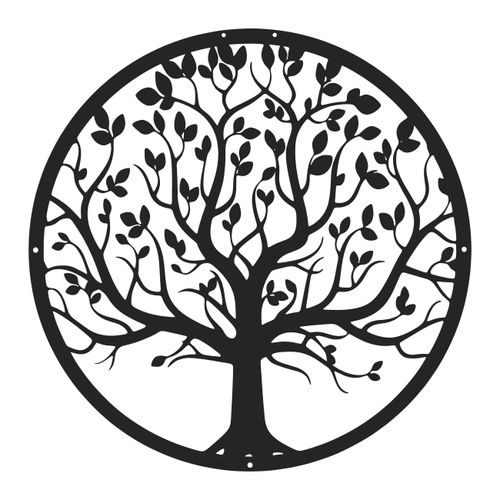 Wanddeko Tree in Schwarz