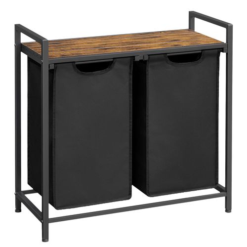 Wäschekorb ca. 73x72x33 cm Schwarz