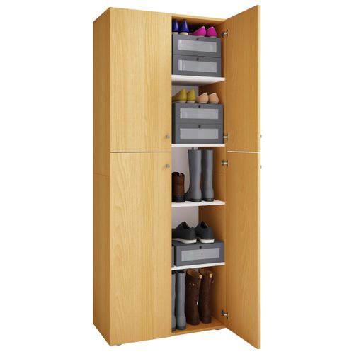 Schuhschrank Lona ca.70x182x37cm Buchefarben