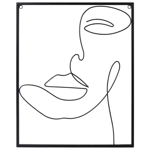 Wanddeko Lady in Schwarz