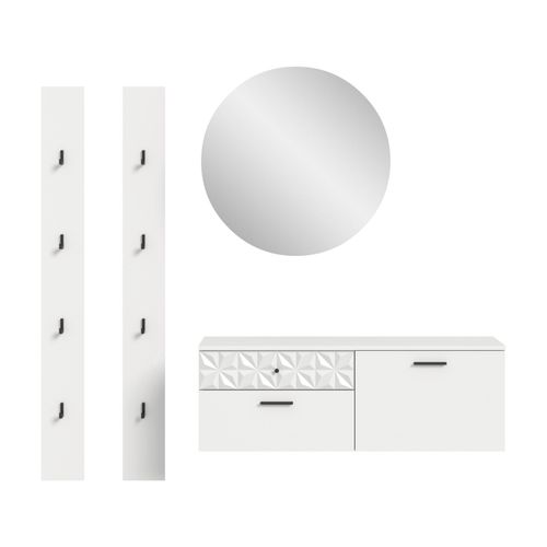 Garderobe Prisma 4-tlg. Weiß PRISMA