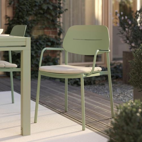 Gartenstuhl Verde Hellgrün/Salbeigrün Aluminium