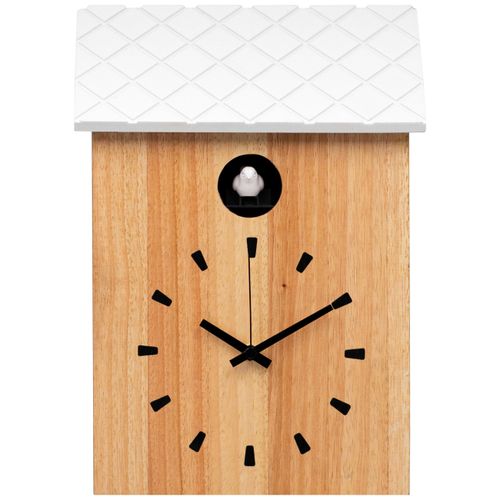Wanduhr Kukuk Natur/Weiß