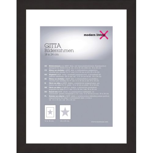 Bilderrahmen Gitta in Schwarz ca. 18x24cm