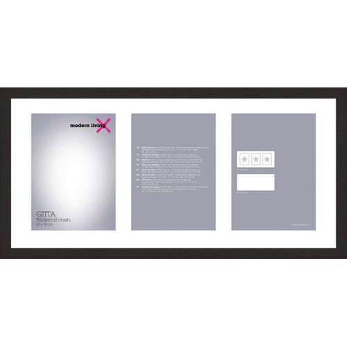 Bilderrahmen Gitta Duplo Schwarz ca. 25x52cm