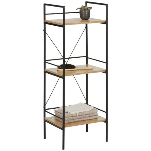 Regal in Schwarz/Eichefarben