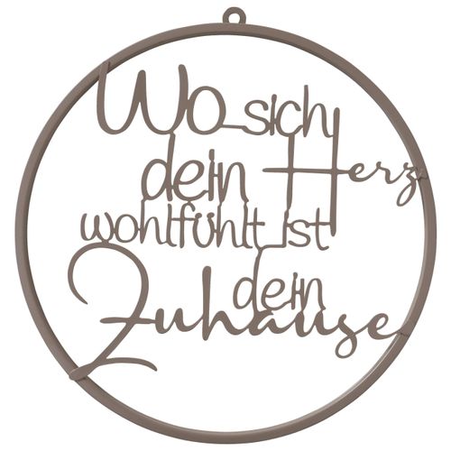 Wanddeko Zuhause II Grau