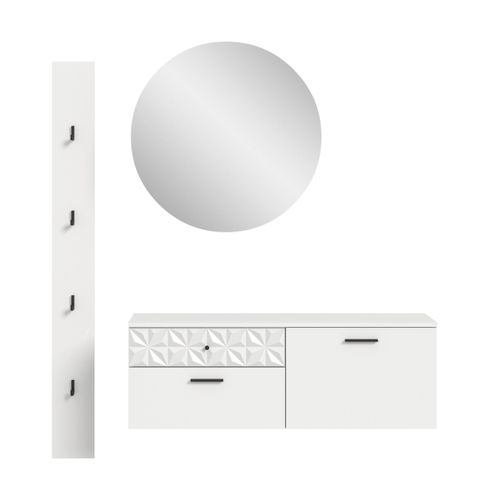 Garderobe Prisma 3-tlg. Weiß PRISMA