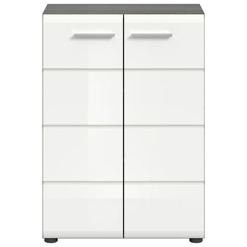 Kommode Salsa ca. 60x85x37 cm Weiß/Rauchsil.