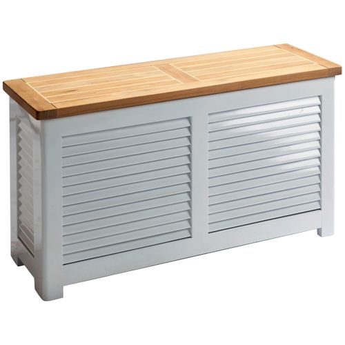 Truhe Classic ca.90x48x30cm Teakholz,Weiß