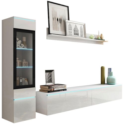 WOHNWAND VERA | WEISS HOCHGLANZ