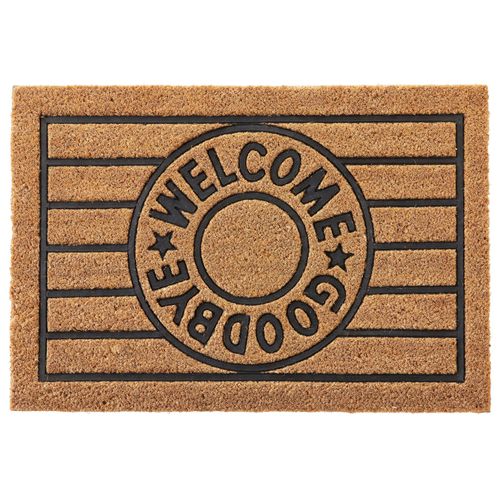 Fußmatte Welcome&Goodbye Schwarz/Beige ca. 40x60cm