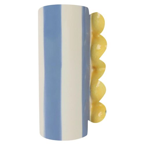 Vase Limo Weiß/Hellblau/Hellgelb