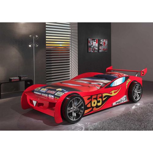 Autobett Le Mans Rennauto 90x200 cm Rot