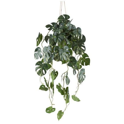 Kunstpflanze Splitphilodendron II Grün/Weiß