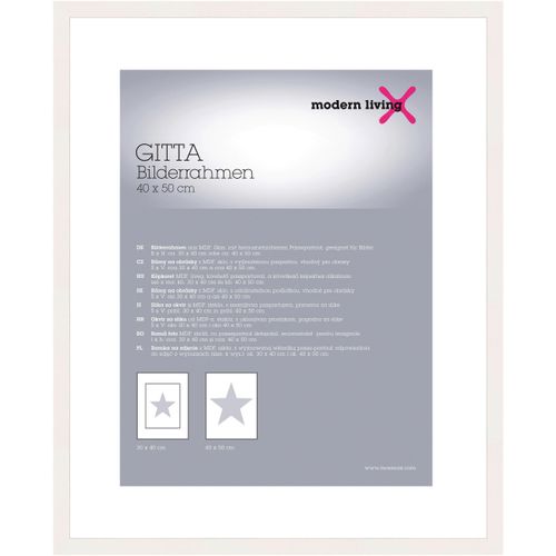 Bilderrahmen Gitta in Weiß ca. 40x50cm