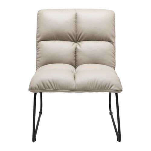 Sessel Eleina Taupe Lederlook