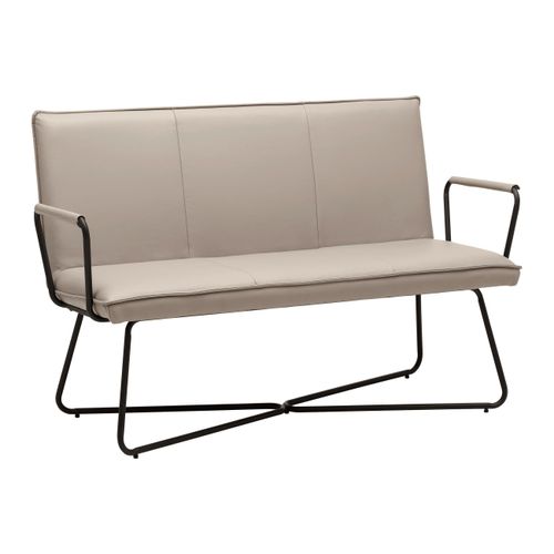 Sitzbank Bosco Taupe Lederlook Gepolstert