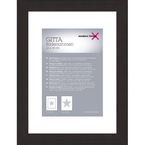 Bilderrahmen Gitta in Schwarz ca. 13x18cm