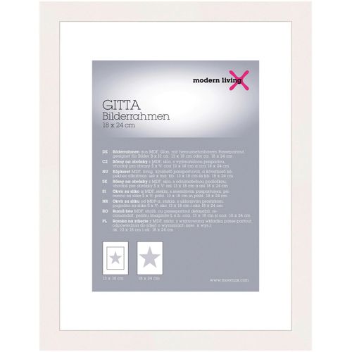 Bilderrahmen Gitta in Weiß ca. 18x24cm