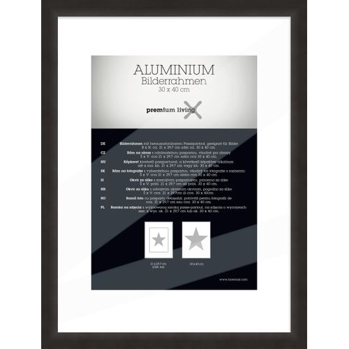 Bilderrahmen Aluminium ca. 33x43cm