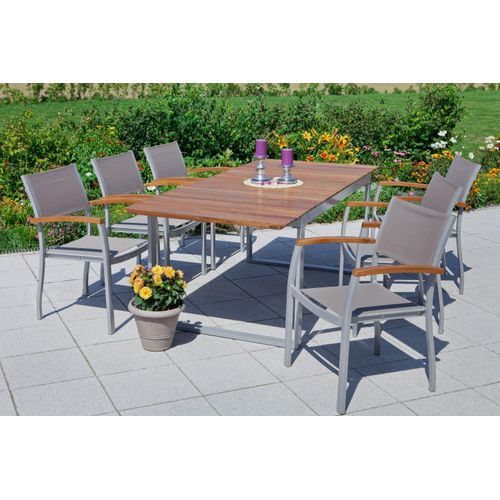 Gartenmöbel Set 7-tlg. Naxos aus Akazienholz