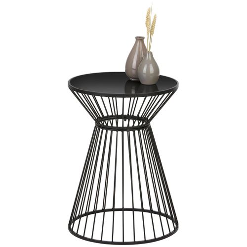 Beistelltisch aus Metall in Schwarz