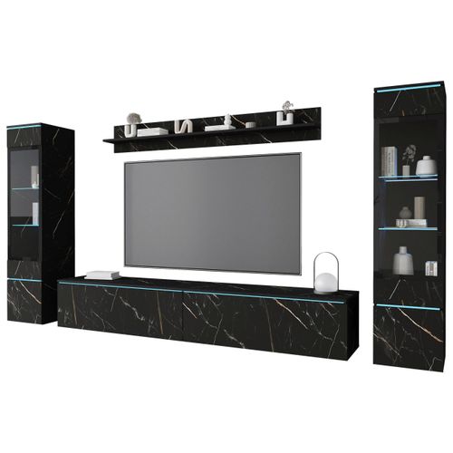 Wohnwand Vera 4-tlg. ca. 240x130 cm Schieferfarben