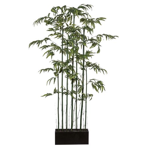 Kunstpflanze Bambusraumteiler Grün/Braun