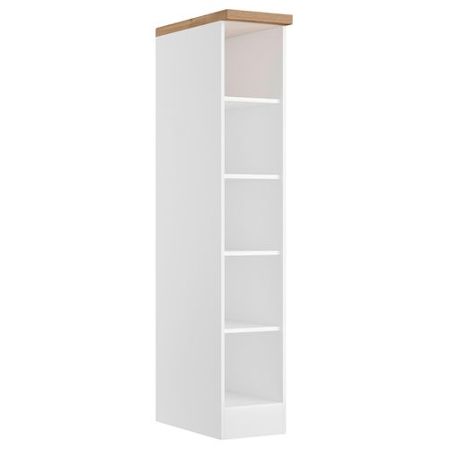 Regal Monza ca. 30x166 cm Weiß/Eiche