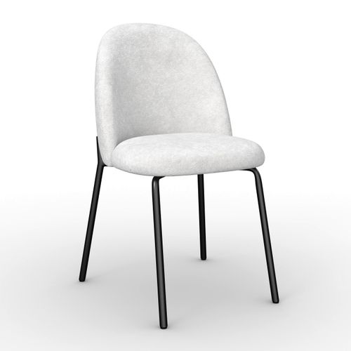 Stuhl Elora Hellgrau Webstoff Gepolstert