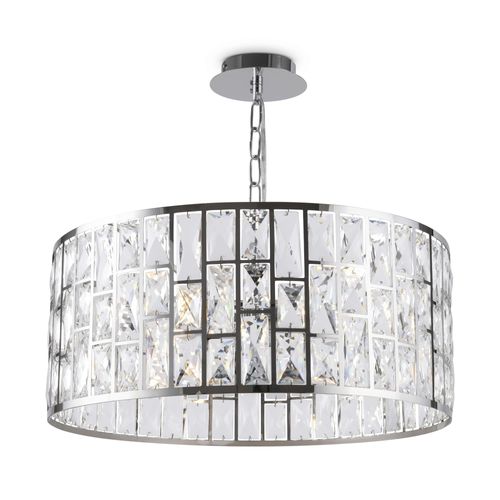 Kronleuchter Gelid Chromfarben max. 60 Watt