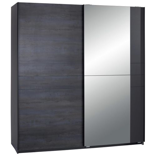 Schiebetürenschrank Stripe ca. 180x198 cm Graphitfarben