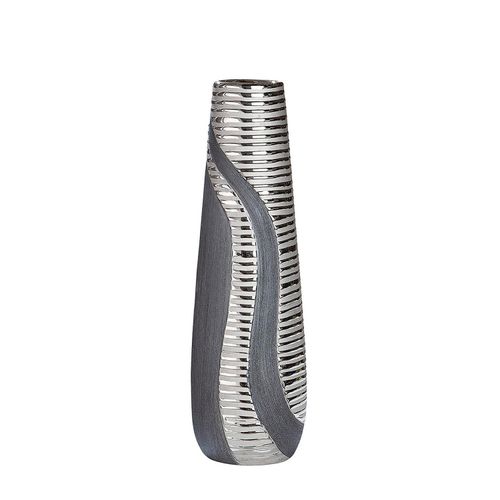 Bodenvase Grau/Silberfarben